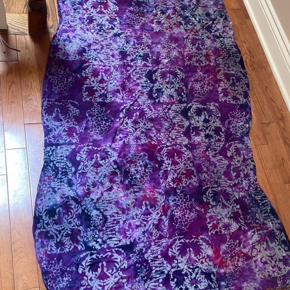 Fashion Abstract pattern tie  dye cover up oversized Wrap with Tassels - Picture 6 of 13